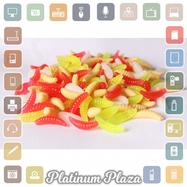 Umpan Pancing bentuk Cacing 50pcs - Red`CFR7OW-