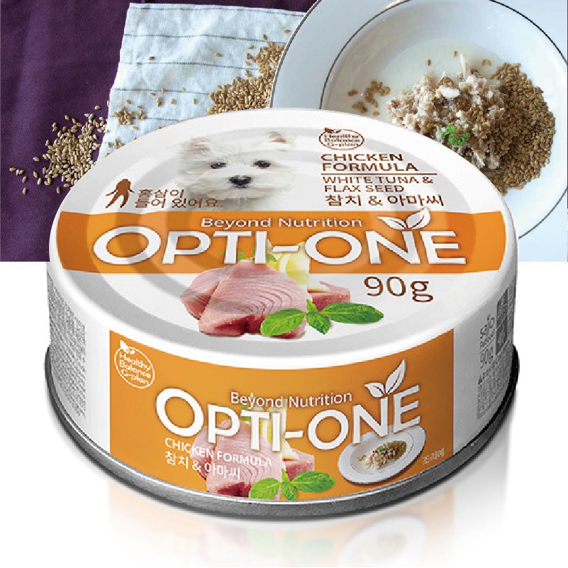 Opti-One Chicken & Tuna Flaxseed - Makanan Anjing Wet Dog Food