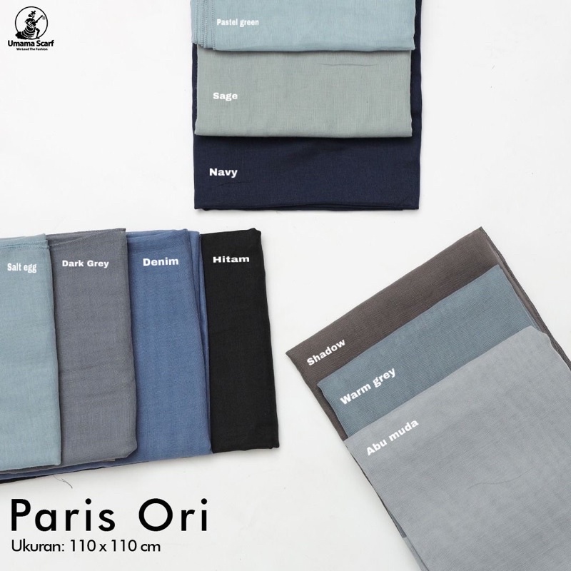 HIJAB SEGIEMPAT PARIS ORI UMAMA SCARF METAL LOGO