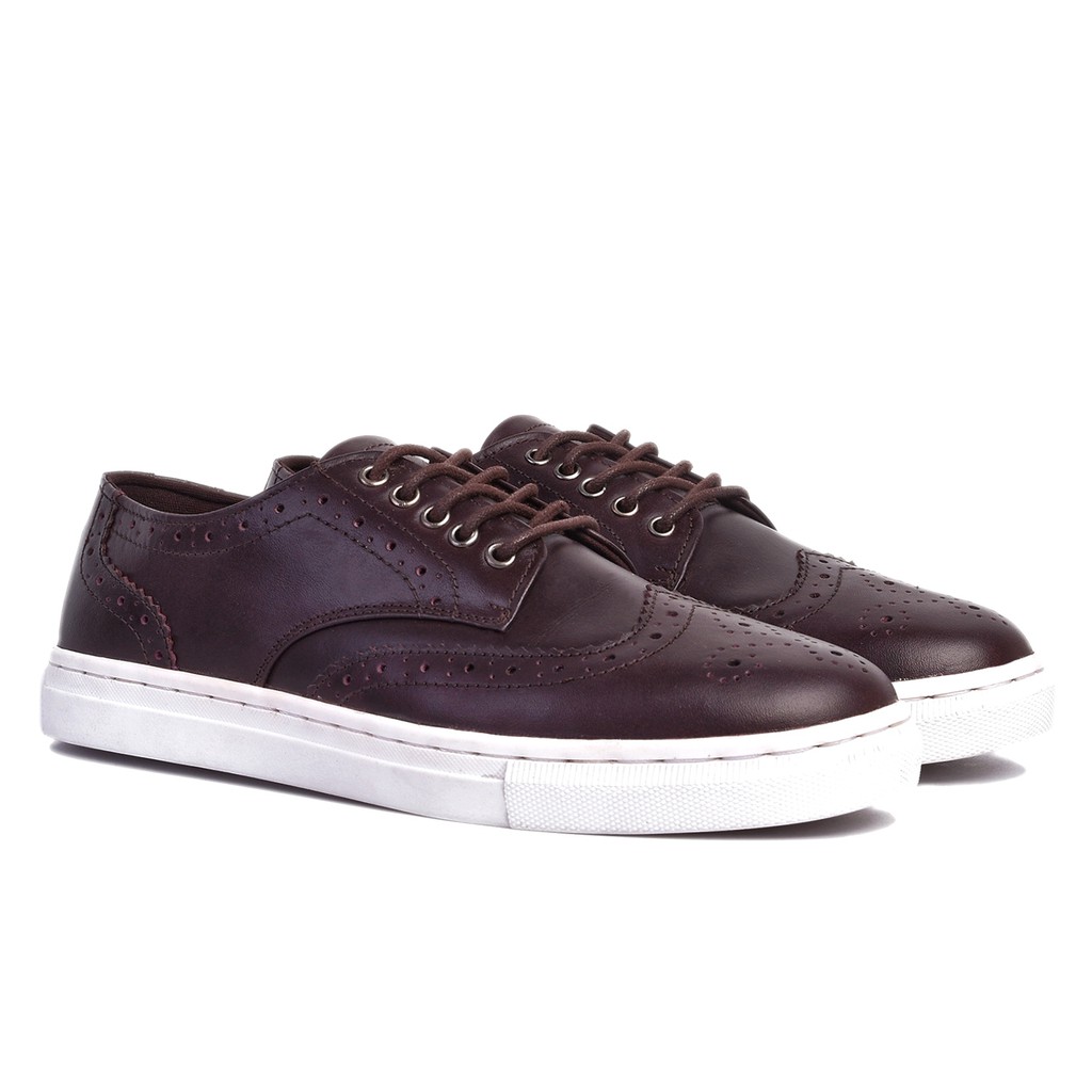 Nelson Brown | Sepatu Casual Sneakers Kasual Polos Ori Pria New Lokal Footwear Jalan | FORIND Kenzio