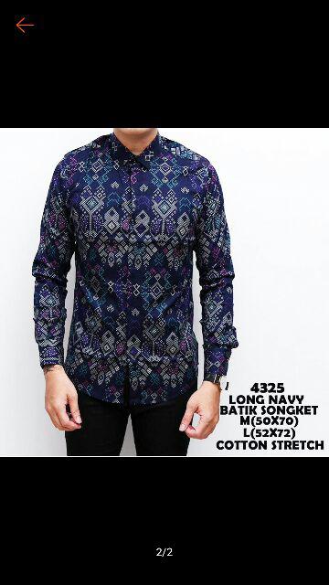 Ameliashop16 Kemeja Batik Songket Torpedo M L Xl Xxl Xxxl