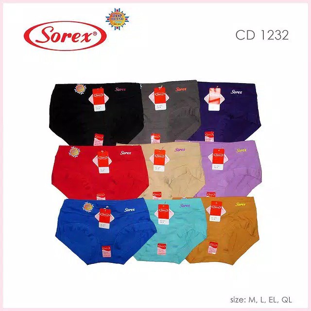 gof Celana Dalam Wanita/CD Sorex 1232 &amp; 35668/Bahan Katun