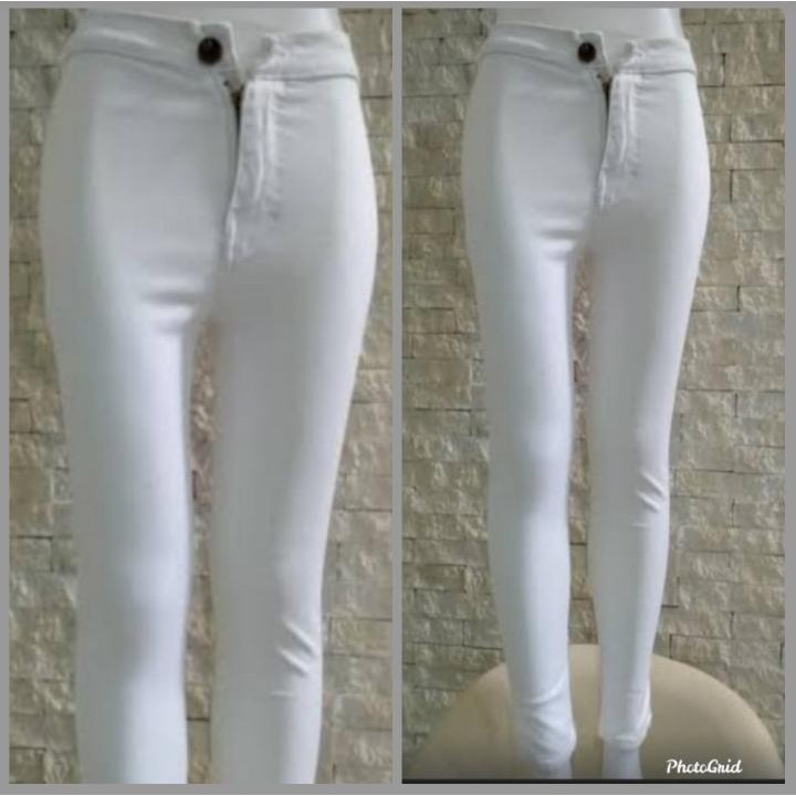 CELANA HIGHWAIST PUTIH/CELANA PANJANG WANITA