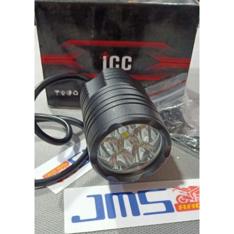 lampu tembak icc bulat 6 titik putih kuning mio beat vario rxk tiger nmax aerok pcx vixion cb byson