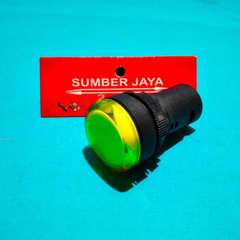 Lampu Pilot kuning LED 220V 22mm / Pilot Lamp /  Indicator LED Panel Lampu Indikator TERMURAH