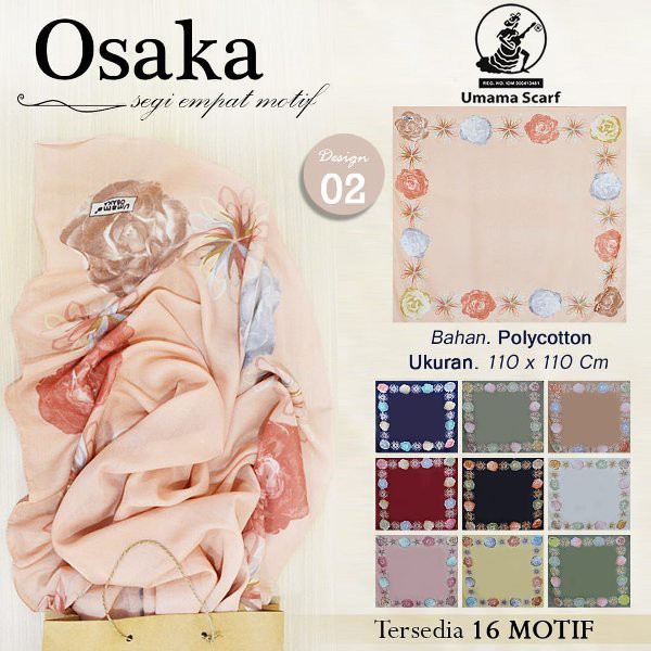 Terbaru A020 JILBAB HIJAB OSAKA UMAMA MOTIF UMAMA SEGI EMPAT JILBAB OSAKA UMAMA MOTIF
