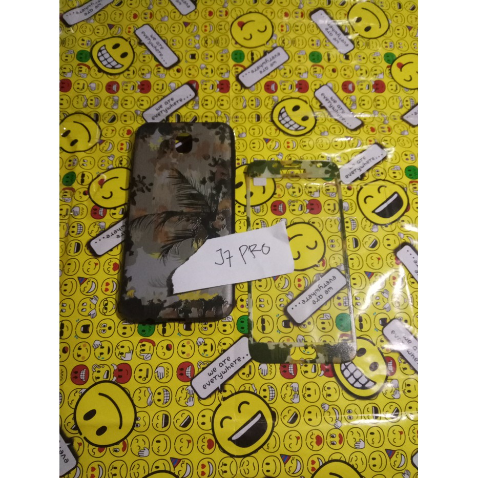 ARMY CASE SAMSUNG J7 PRO 360 FULL PROTECTION FREE TG MOTIF ARMY J730