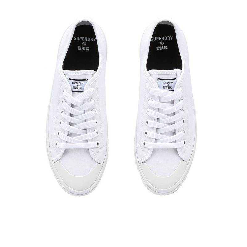superdry white plimsolls