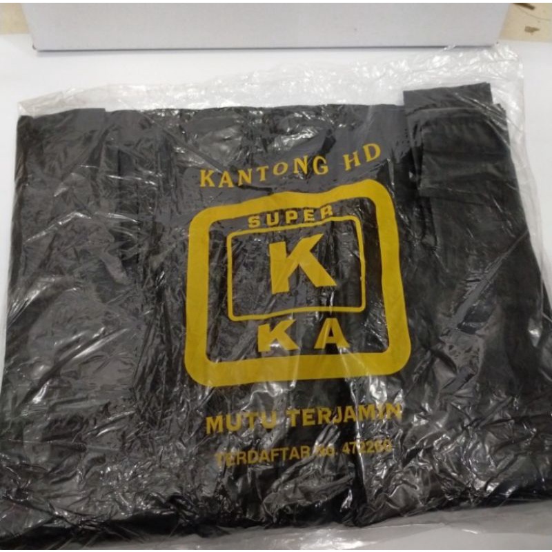 Kantong kresek plastik warna hitam tebal ukuran 35 ukuran 30 x 40 jumbo king
