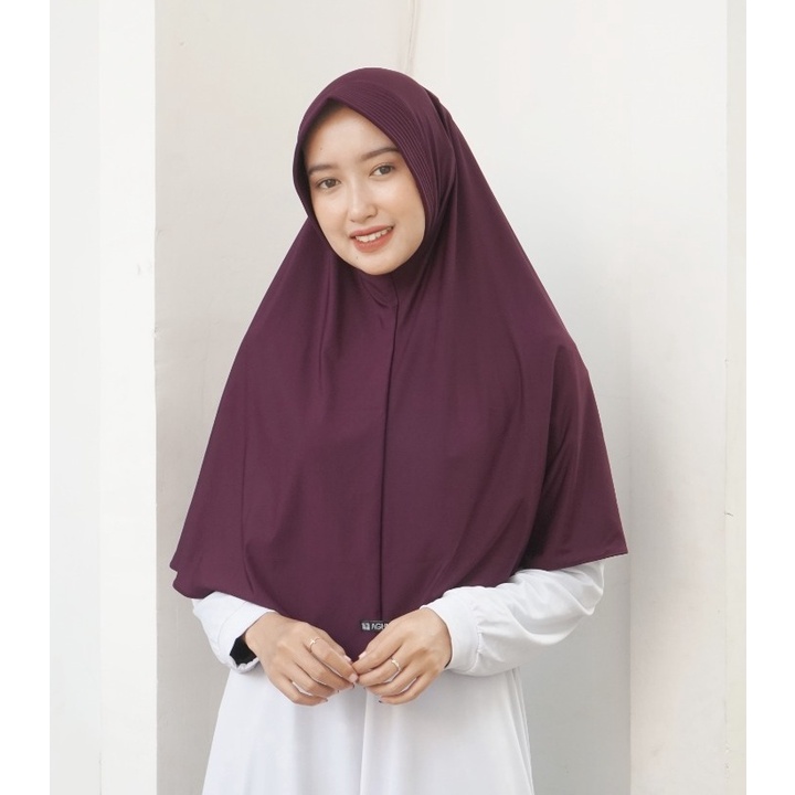 Aghnia Hijab - Kumara Pad Polos Lycra Jilbab/Khimar/Bergo Instan Best Seller
