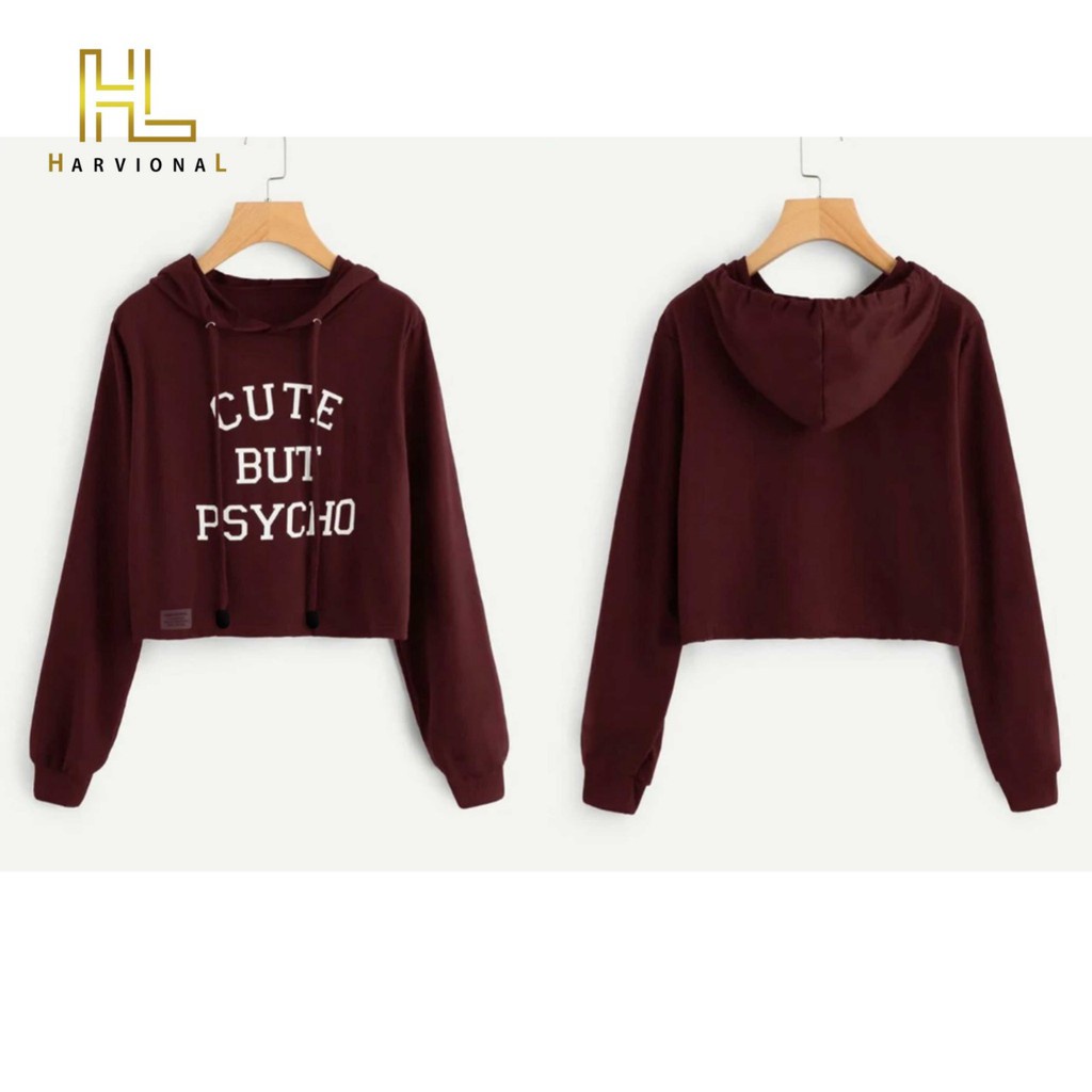 SWEATER CROP PSYCHO BAHAN FRENCHTERRY TERLARIS