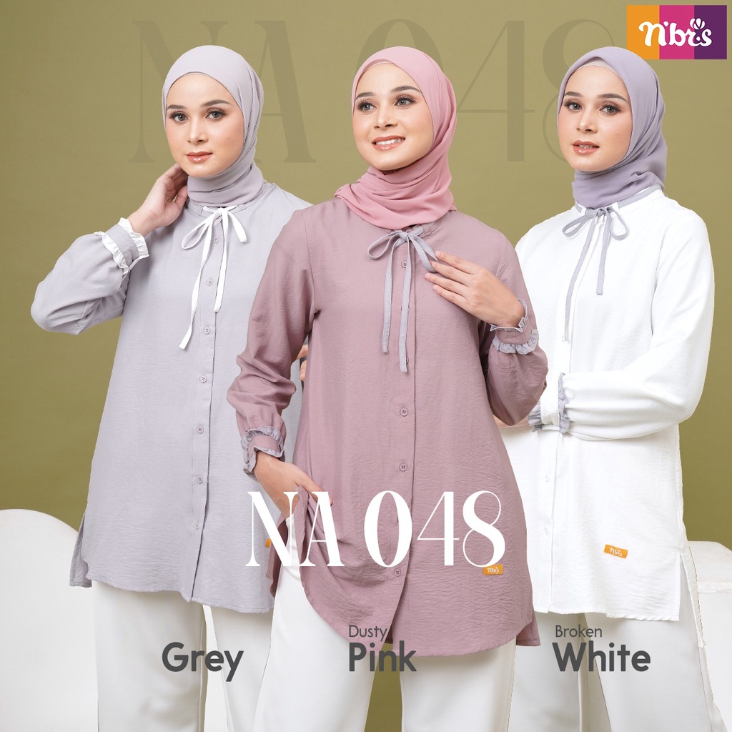 TUNIK MUSLIMAH NIBRAS NA 048 TERBARU 2022 [BISA COD]