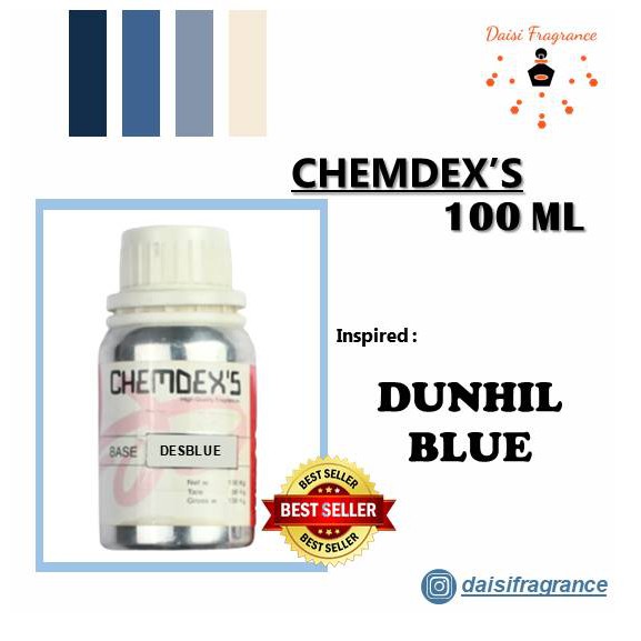 BIBIT PARFUM MURNI CHEMDEX'S DUNHIL BLUE 100 ML | CHEMDEX DESBLUE | PARFUM | UNISEX