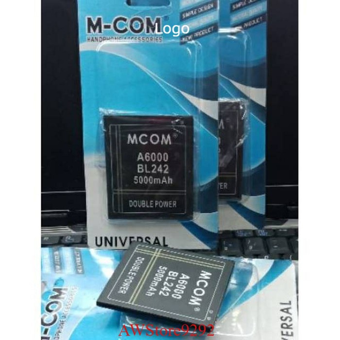 Mcom Battery Batre Baterai Double Power Mcom Lenovo A6000 A6010 A6000 Plus K3 Vibe C BL242 BL-242