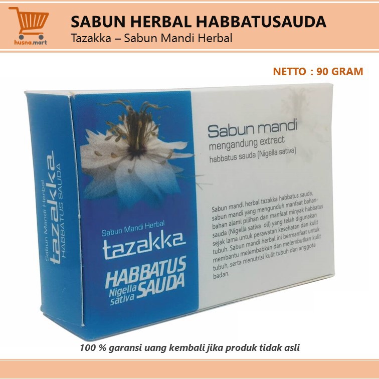 Habbatussauda Ekstrak Sabun Mandi Herbal Batang Mencerahkan Kulit Herbal Tazakka 90 gr Body Wash