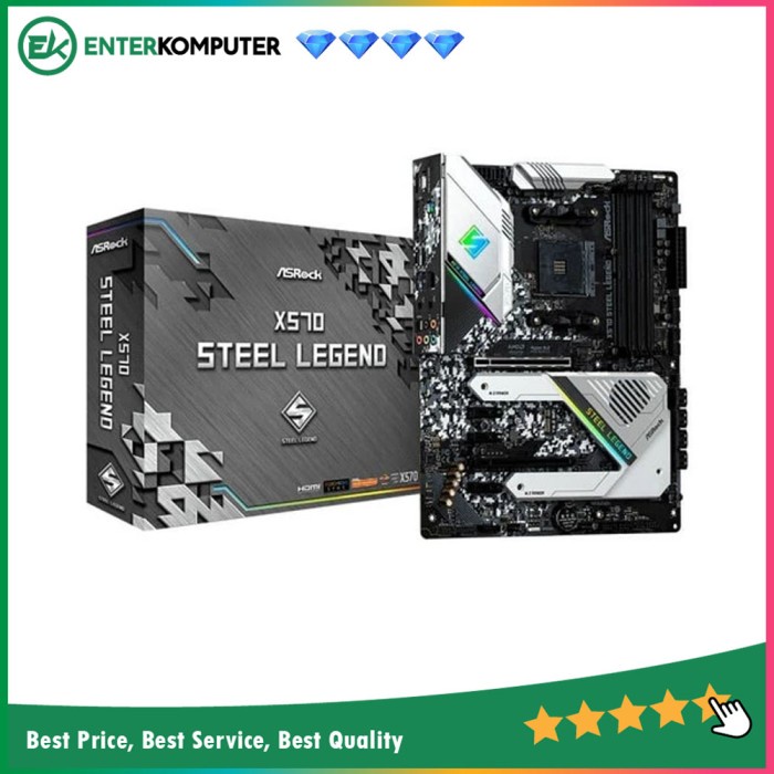 ASRock X570 Steel Legend (AM4, AMD Premium X570, DDR4, USB3.2, SATA3)