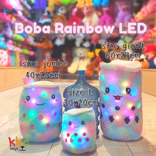 BONEKA BOBA LED GIANT RAINBOW/ BONEKA BOBA LED / BONEKA BOBA / BONEKA BOBA LAMPU