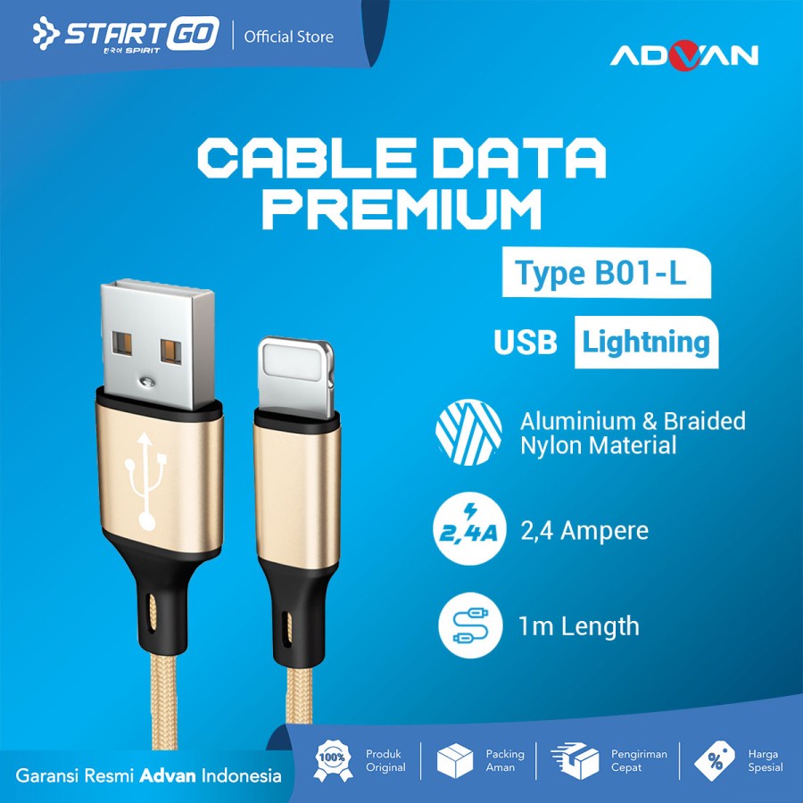Kabel Data PREMIUM ADVAN STARTGO B01-L Lightning - Advan START GO B01L