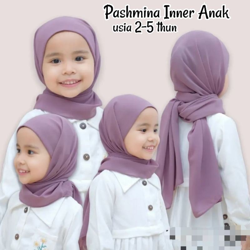 Pashmina Inner Anak Premium | Hijab Pashmina Anak Instan Hijab Instan Anak | Hijab Pashmina Inner 2i