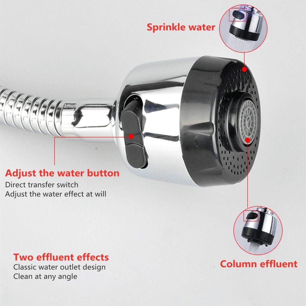 Lanfy Kran Wastafel Spout 360derajat Adjustable Dapur Kamar Mandi Pengganti Hemat Nozzle Single Handle Faucet Hose