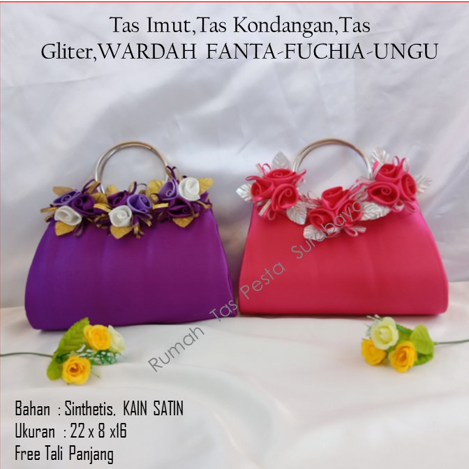 PAKET TAS PESTA WARDAH MODEL CLUTH DANSELEMPANG  TERMURA  KESAN MEWAH DAN ELEGAN 2 TAS ONGKIR TAS BEST SELLER