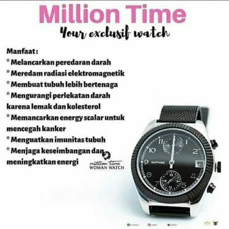 Million Time Watch MCI Jam Tangan Kesehatan Wanita Pria MCI