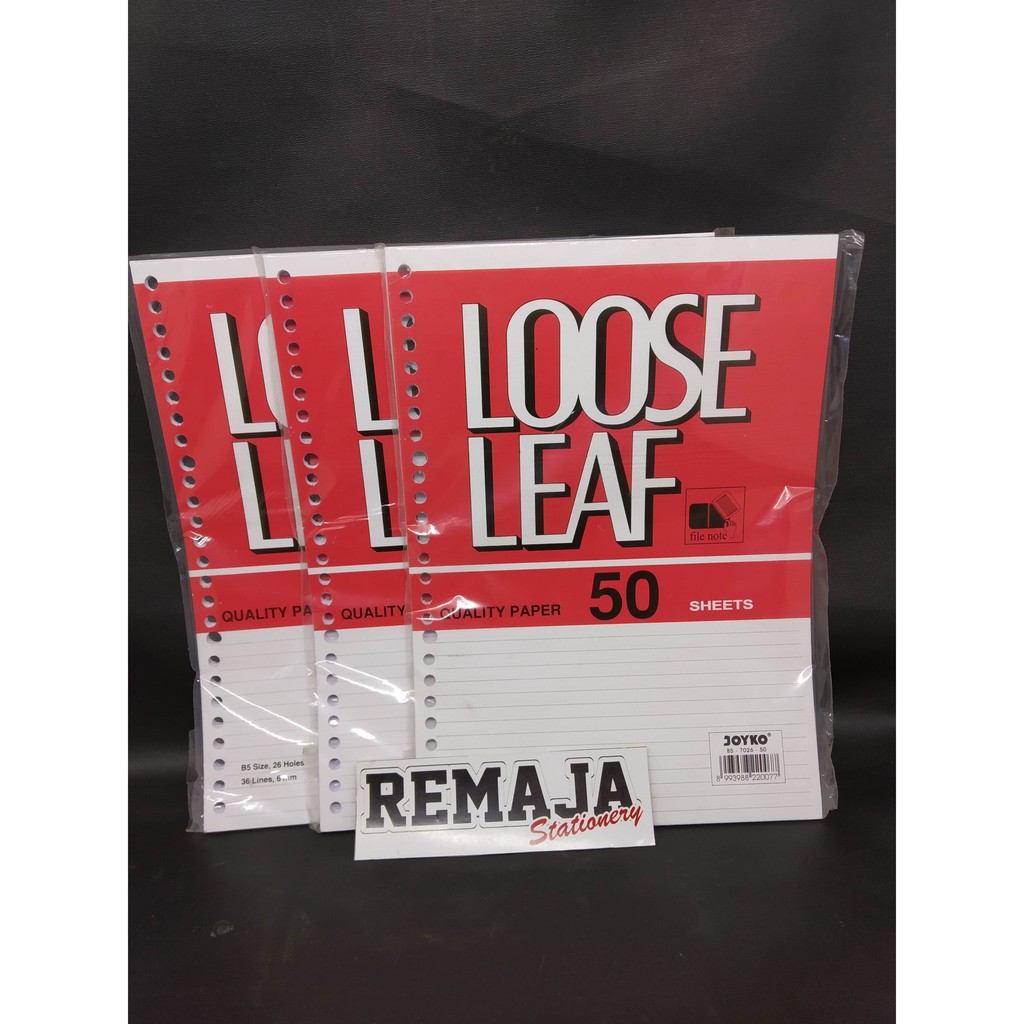 

Joyko Loose Leaf B5 isi 50 bergaris