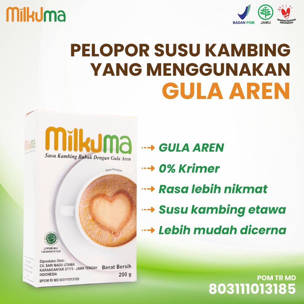 Milkuma Susu Kambing Etawa Asli Dengan Gula Aren Berizin BPOM