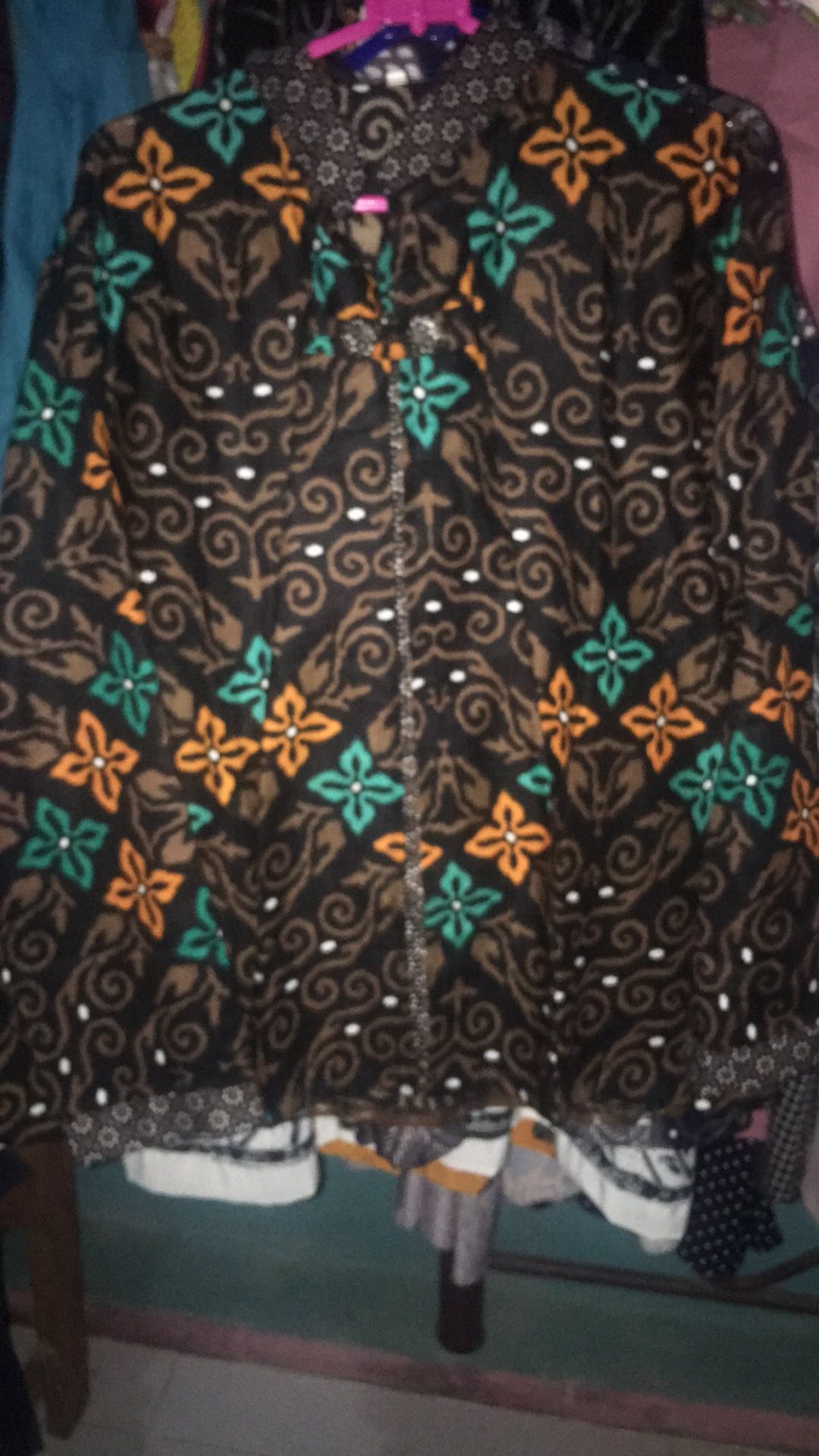 Tey-17 Batik Wanita Asj Sa Hrb026 Kenongo Kemeja Tosca Pendek