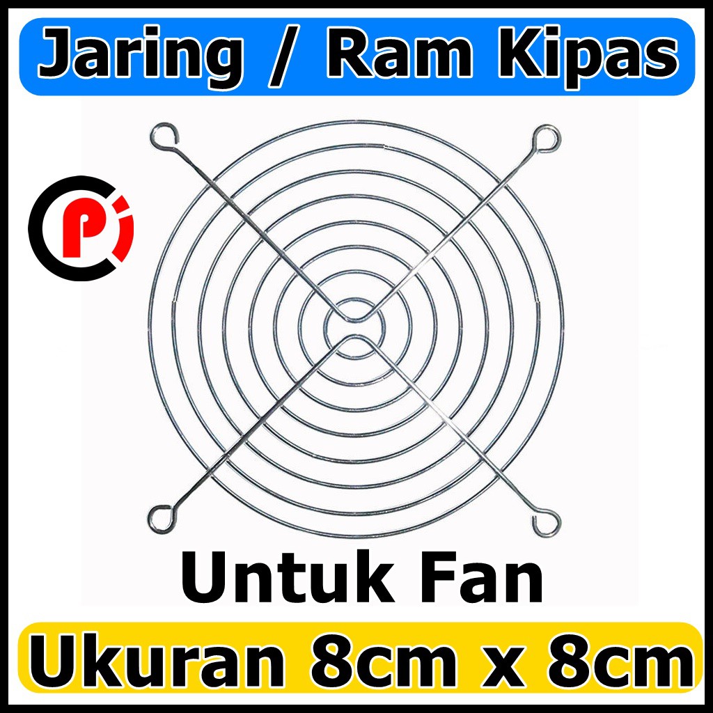 Jaring Besi Fan 8 cm DC AC ram Kipas ukuran 8cm x 8cm