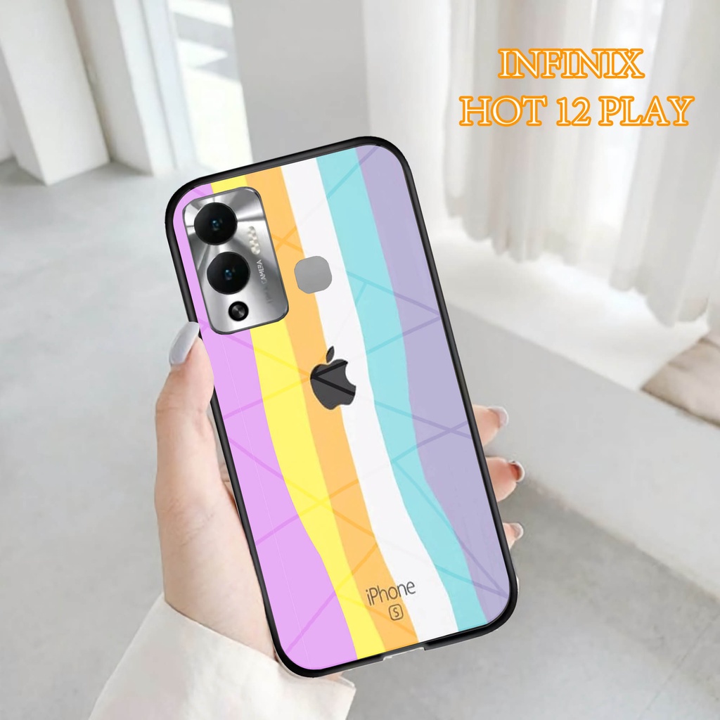 Softcase Glass Kaca INFINIX HOT 12 PLAY - Case Handphone  INFINIX HOT 12 PLAY [T19]