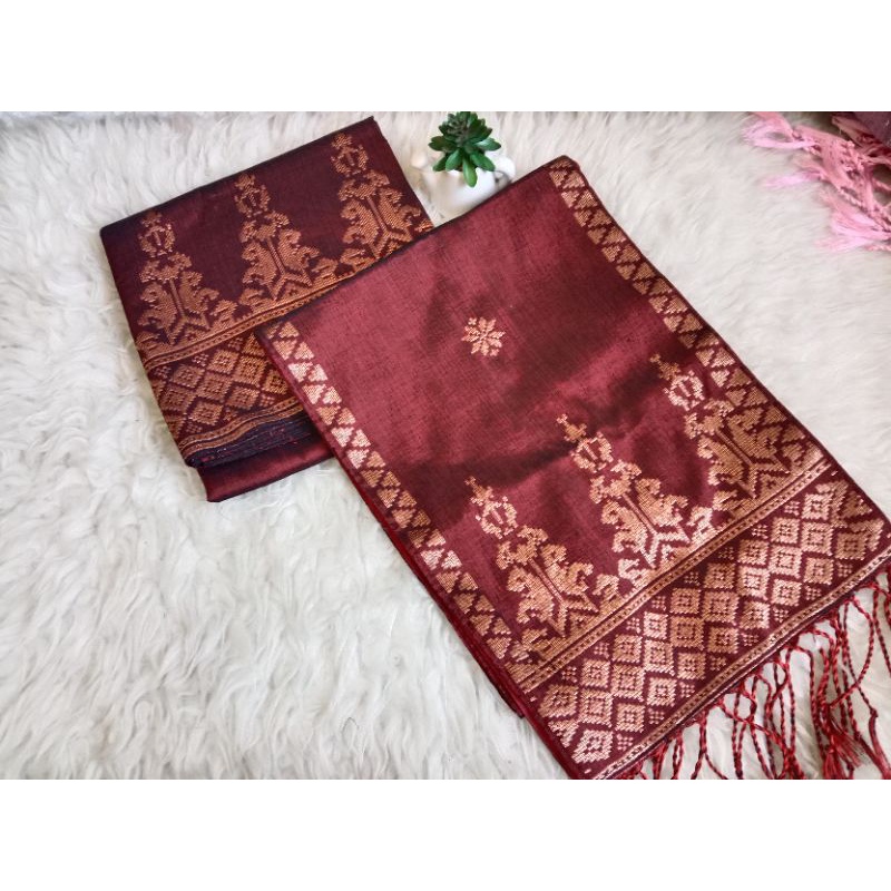 songket silungkang  cuai hitam merah