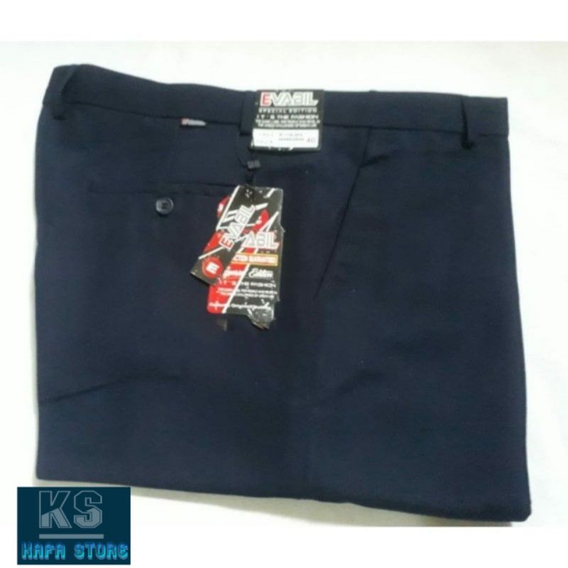 CELANA KANTOR JUMBO PRIA BAHAN TWIST TEBAL HALUS SIZE 39-50 HTAM KREM ABU ABU NAVY