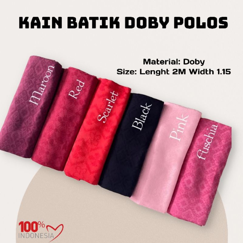 KAIN BATIK DOBY VISCOSE POLOS BATIK TRUSMI ASLI CIREBON