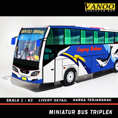 Miniatur Bis Bus SUGENG RAHAYU Discovery skala 1:43