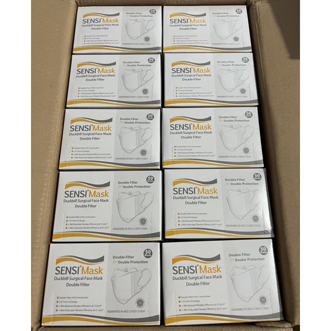 Masker Sensi Duckbill 1 Karton isi 40 Box @ 50 pcs Original
