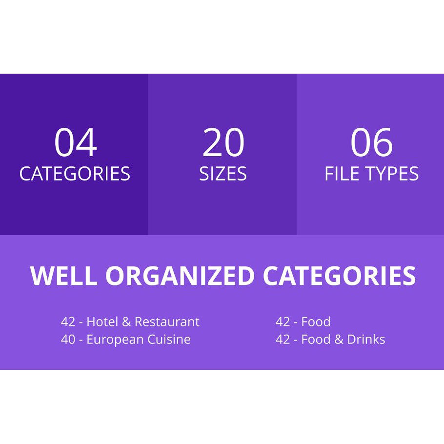 166 Restaurant Food Filled Icons - Vector Designs