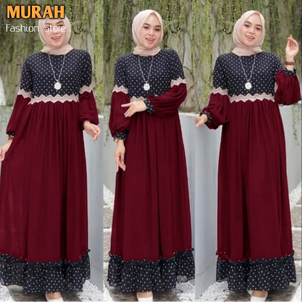 Busana Muslim Gamis Murah Gaun Pesta Muslimah Baju Pesta Wanita Kondangan Mewah Kekinian 2020 2021