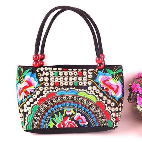 handbag tas bordir imlek etnic bunga sulaman  Handbags Vintage Embroidery