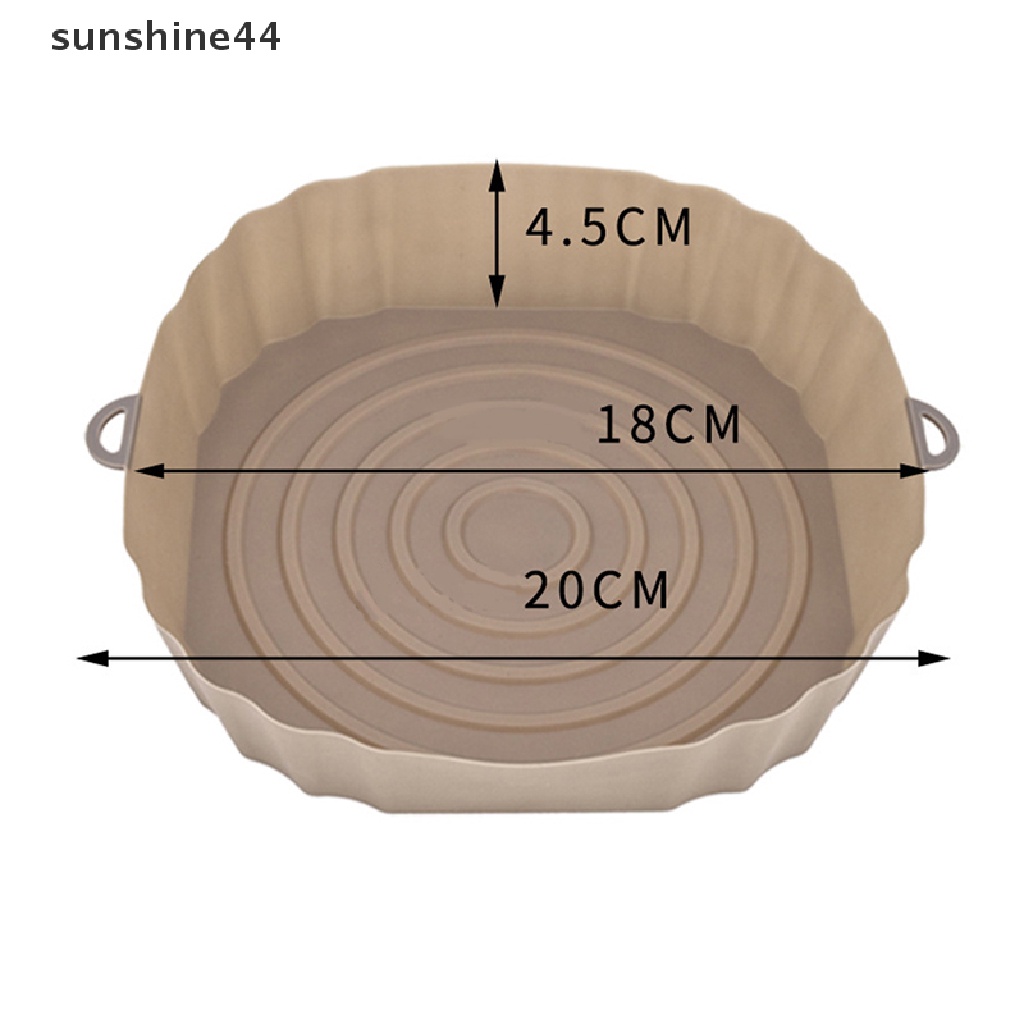 Sunshine Nampan Silikon Anti Lengket Ukuran 18cm Untuk Air Fryer / Oven