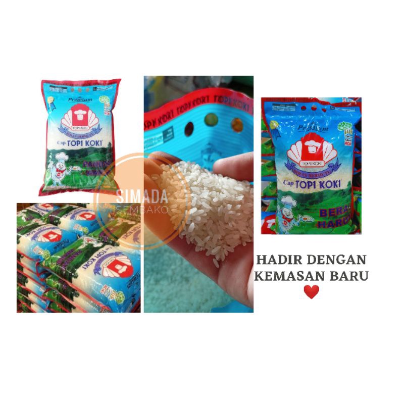 Beras topi koki pandan wangi 5kg / topi koki beras harum 5kg