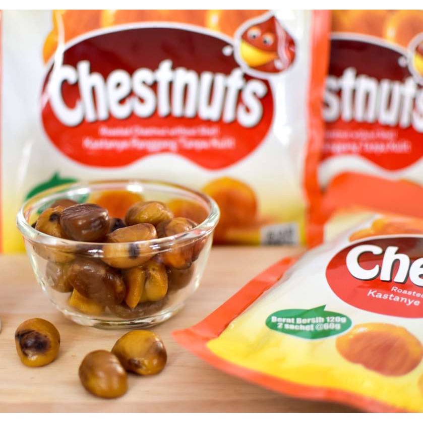 

Tong Garden Chestnuts Kastanye Panggang Tanpa Kulit 120gr