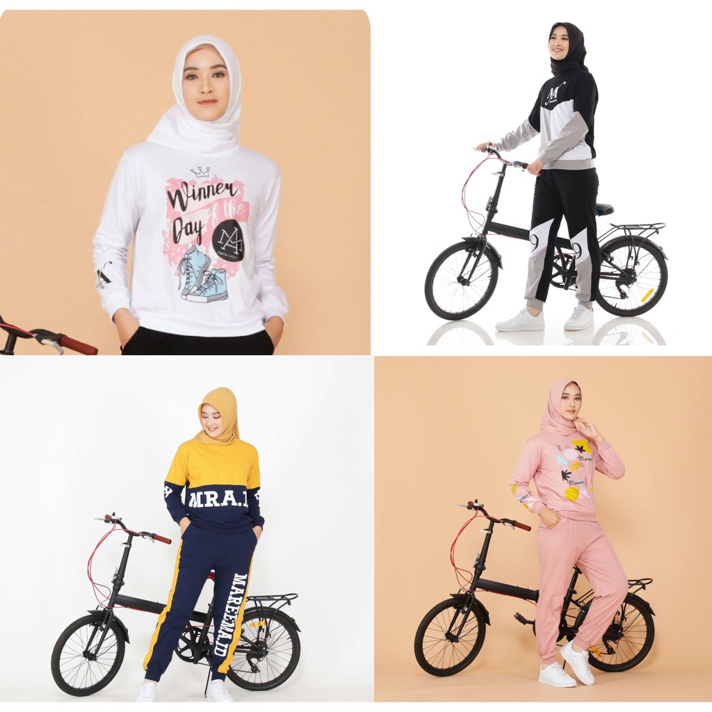 MRM Setelan Olahraga Baju dan Celana Training Wanita - Stelan Senam Zumba Cewek Terbaru 2021