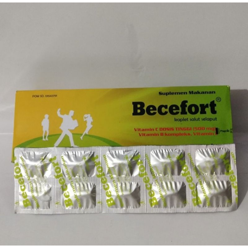 Jual BECEFORT 1 STRIP (MULTIVITAMIN DAN KALSIUM) | Shopee Indonesia