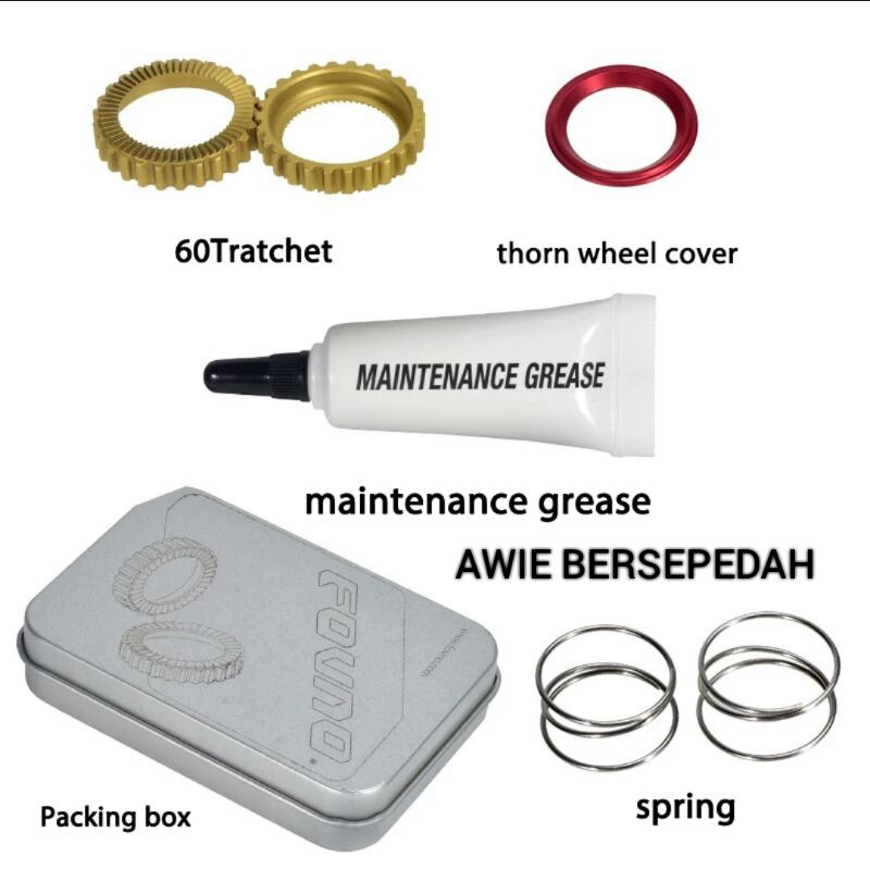 Upgrade star ratchet kit 60 T for hub dt swiss star ratchets 60T