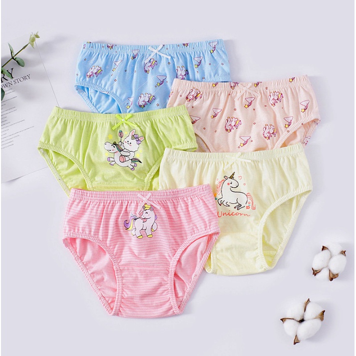 Celana Dalam Anak Perempuan Katun Import Unicorn box lucu isi 5 pcs Kolor Anak perempuan Katun Unicorn