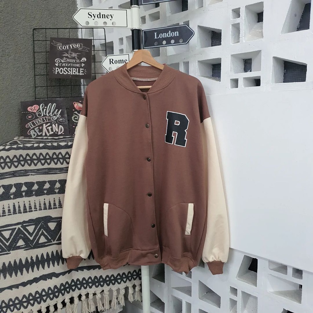 Jaket Baseball Cewek R Baseball Allsize
