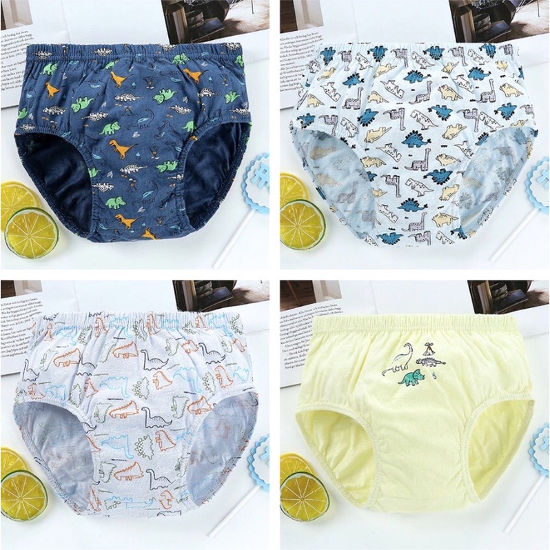 SET Celana Dalam Anak Bahan Katun Import isi 5 FREE BOX Lucu Celana Dalam Anak Laki laki Murah Kolor Anak Gambar Dinosaurus