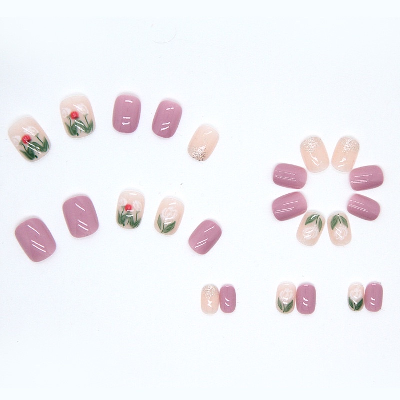 Kuku Palsu 【B15，lem cair】Nikah kuku Wedding False Nailart Pengantin Tangan