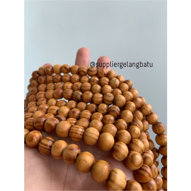 bahan Kokka Koka Kaukah 10mm kayu craft gelang kalung serat cokelat